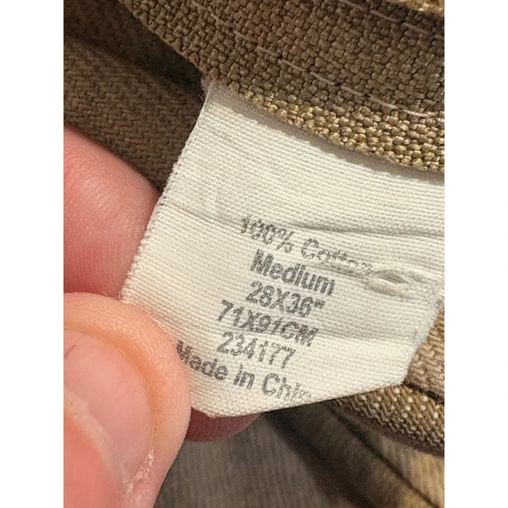 LL Bean Premium Dog Bed Replacement Cover Khaki Tan Denim Medium 28x36